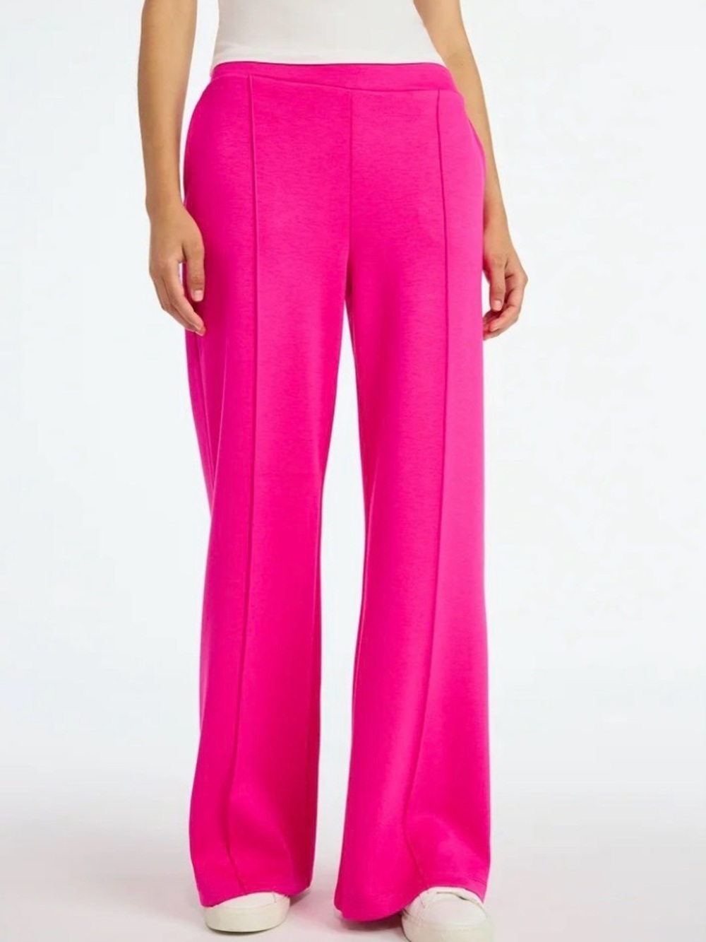 A224 Scoop Wide-Leg Pull-On Scuba sweat Pants in Hot Pink NWT XXL